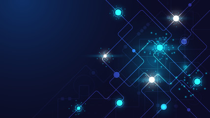 High tech technology geometric