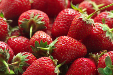 Heap of strawberries close-up