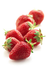 Strawberries isolated on white