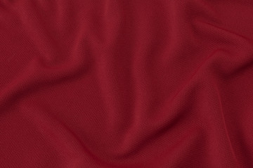Sport Clothing Fabric Texture Background. Red Football Shirt, Can use for design.