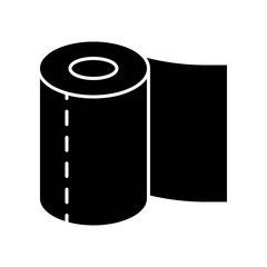 Tissue paper roll vector illustration, Hygiene solid style icon