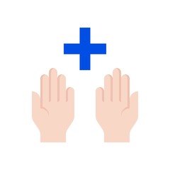 Hand washing vector illustration, Hygiene flat style icon
