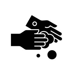 Hand washing vector illustration, Hygiene solid style icon
