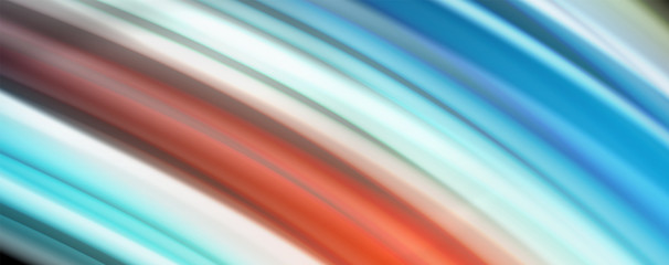 Abstract wave lines fluid rainbow style color stripes on black background. Artistic illustration for presentation, app wallpaper, banner or poster