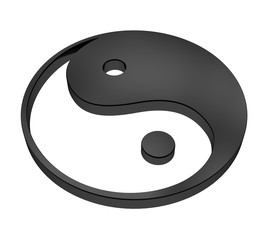 Yin and Yang Symbol Isolated