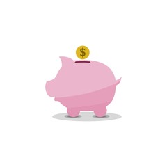 Piggy bank icon, sign, logo, symbol, button