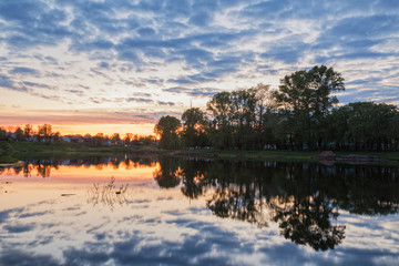 Sunset on the river