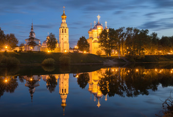 Night cityscape of Vologda