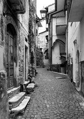 Assergi (Abruzzo, Italy) - A small charming medieval village surrounded by stone walls, in the municipality of L'Aquila, under the Gran Sasso mountain, now abandoned after the earthquake