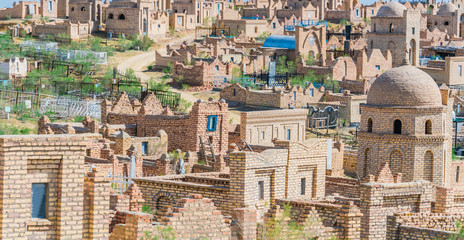 Mizdakhan cemetery around the city of Nukus, Uzbekistan