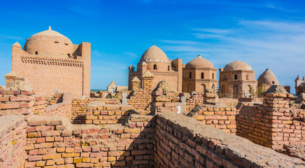 Mizdakhan cemetery around the city of Nukus, Uzbekistan