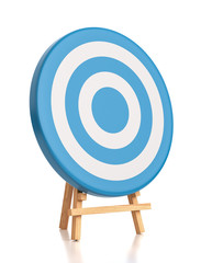 Blue Target on White Background