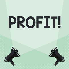 Conceptual hand writing showing Profit. Business photo text Earned Money Payment Salary Business Revenue