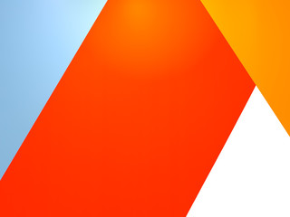 Shape of art triangle diagonal graphic design wall including blue, red, orange and white color...