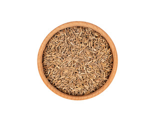 Dry cumin in bowl