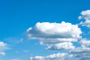 Naklejka na ściany i meble blue sky with cloud closeup. cloud on blue sky