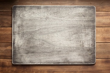 sign board at wooden background
