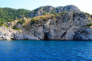 A boat trip on the Aegean Sea overlooking the islands