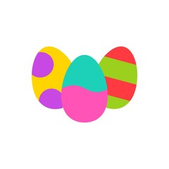 Easter eggs vector illustration, Easter flat style icon