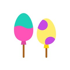 Chocolate egg vector illustration, Easter flat style icon