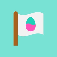 Flag vector illustration, Easter flat style icon