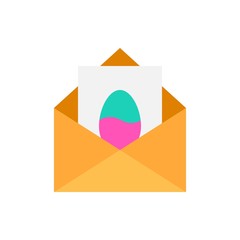 Easter card vector illustration, Easter flat style icon