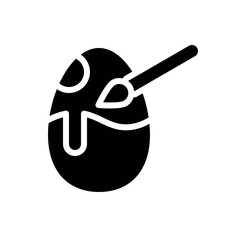 Egg painting vector illustration, Easter solid style icon