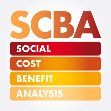 SCBA - Social Cost Benefit Analysis Acronym, Business Concept Background