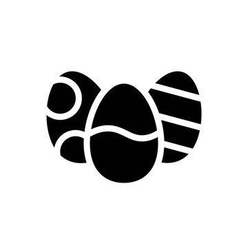 Easter eggs vector illustration, Easter solid style icon