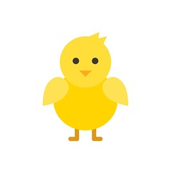 Chick vector illustration, Easter flat style icon