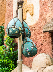 clay lights on a stick