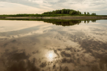 A little sun in the dark water