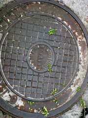 manhole on street