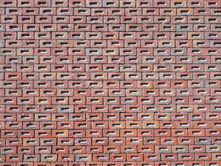 Brick wall with a pattern