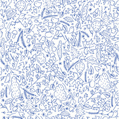 Geometric patterned head of the tiger, hand drawn illustration