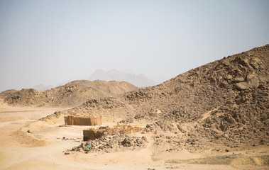 Fototapeta na wymiar Sahara desert Red Sea mountains