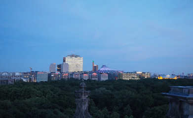 Aerial view of Berlin at night
