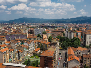 Fototapeta premium Aerial view of Turin