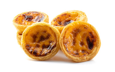 Egg tart isolated on white background