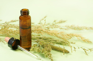 homeopathic drops against hay fever, grasses - obrazy, fototapety, plakaty