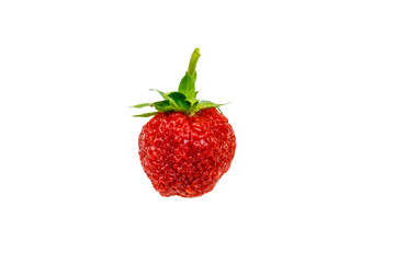 Fresh ripe strawberry isolated on white background