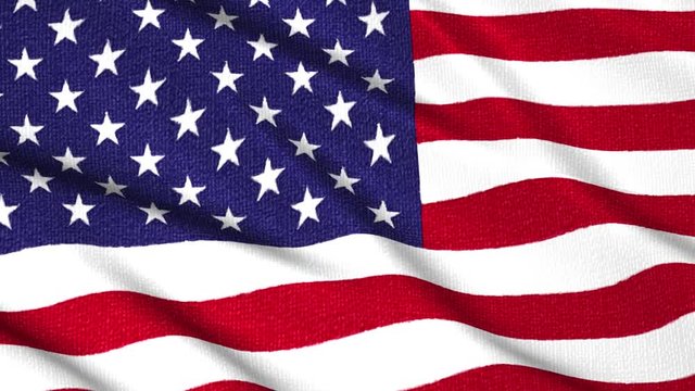USA America flag rough fabric waving new quality unique animated dynamic motion joyful colorful cool background stock video footage