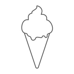 Ice Cream. Flat Design. Flat Icon. For Summer Time Sale Flyer, Card, Sticker, Poster and Other. For Web and Print. Vector Illustration.