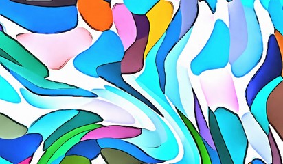 Abstract marble acrylic background. Watercolor swirl texture. Psychedelic vortex crazy art. Unusual waves design pattern. Warm and very bright colors.