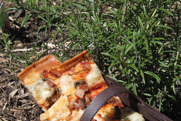 Pizzaschnitten mit Rosmarin
