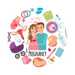 Flat Pregnancy Round Concept