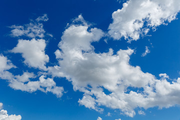 Thick clouds in the sky. Cloudy weather with clouds and clouds. On the sky clouds.