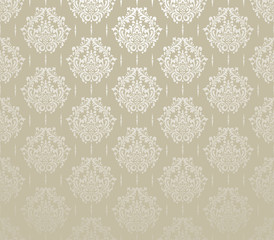 Damask Decorative Wallpaper vector illustration