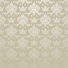 Damask Decorative Wallpaper vector image