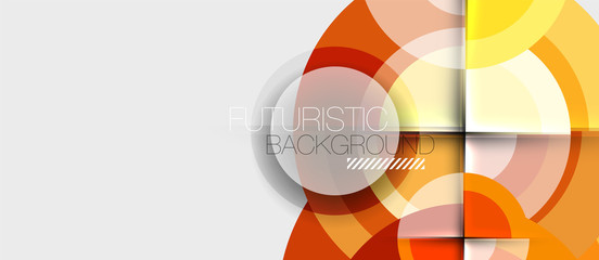 Fototapeta premium Geometric design abstract background - circles